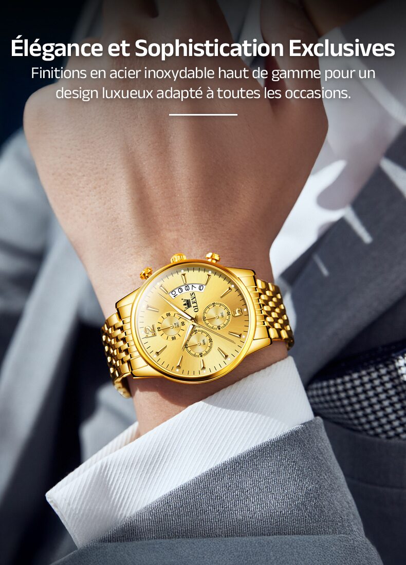 Reloj Masculino Gold Quartz - Clube Boss