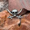 Broche Vintage de Calavera Estilo Motero - Clube Boss