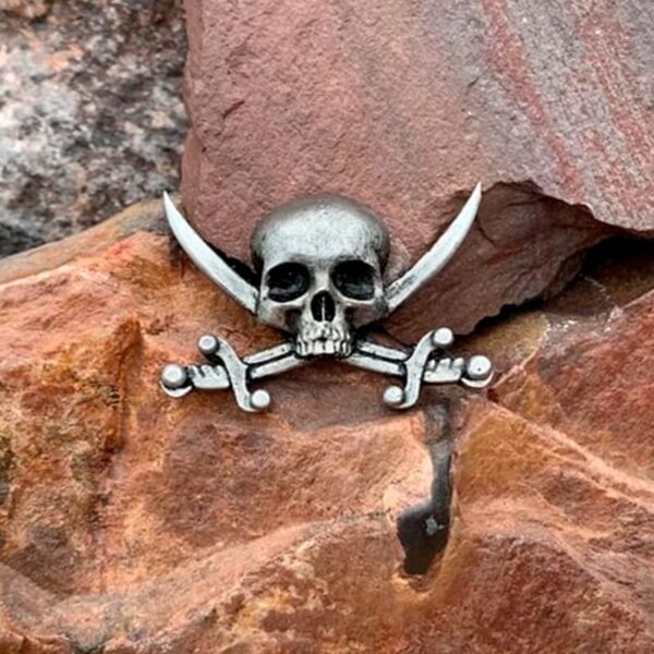 Broche Vintage de Calavera Estilo Motero - Clube Boss