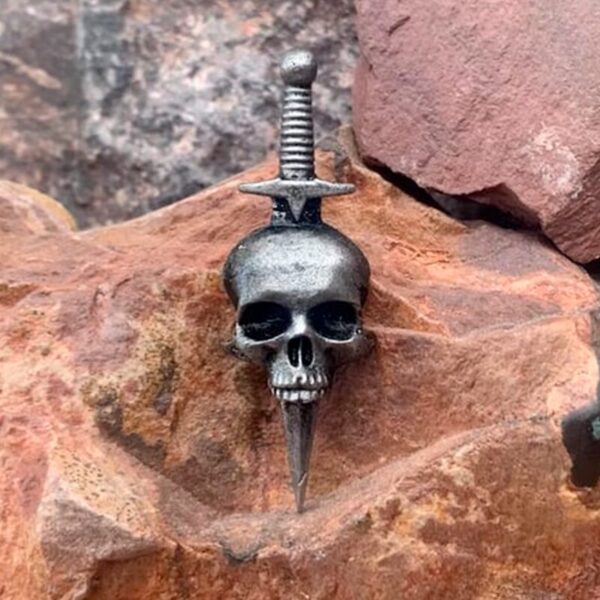 Broche Vintage de Calavera Estilo Motero - Clube Boss