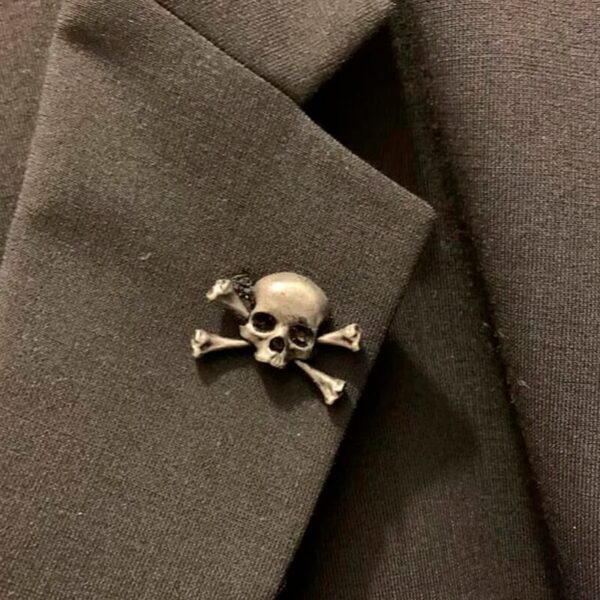 Broche Vintage de Calavera Estilo Motero - Clube Boss