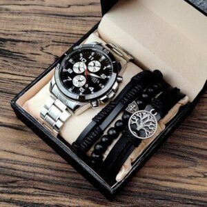 Kit Especial Masculino Reloj + Pulseras - Clube Boss