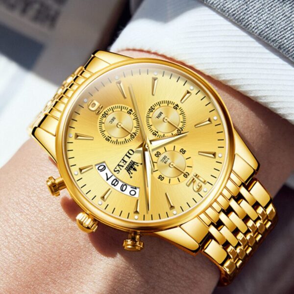 Reloj Masculino Gold Quartz - Clube Boss