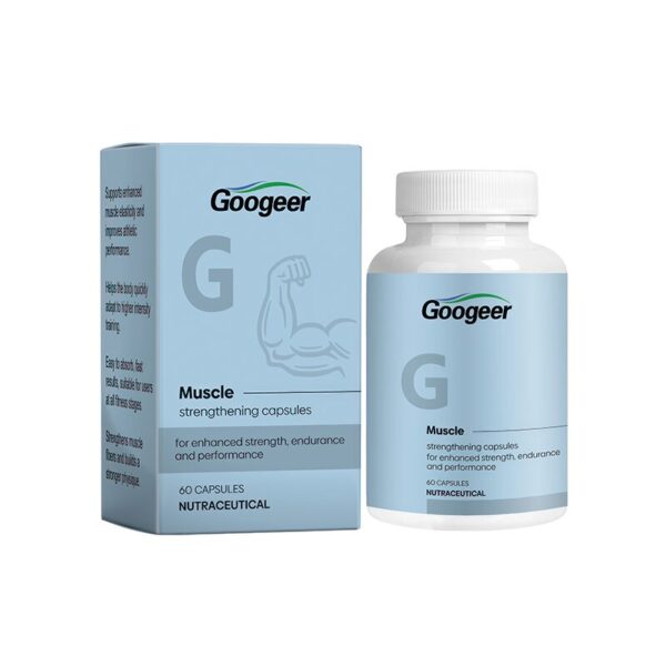 Googeer Muscle Pure Lion’s Mane Caps - Potenciado con Moringa, Tongkat Ali y Aceite de Hígado de Bacalao (60 caps.)