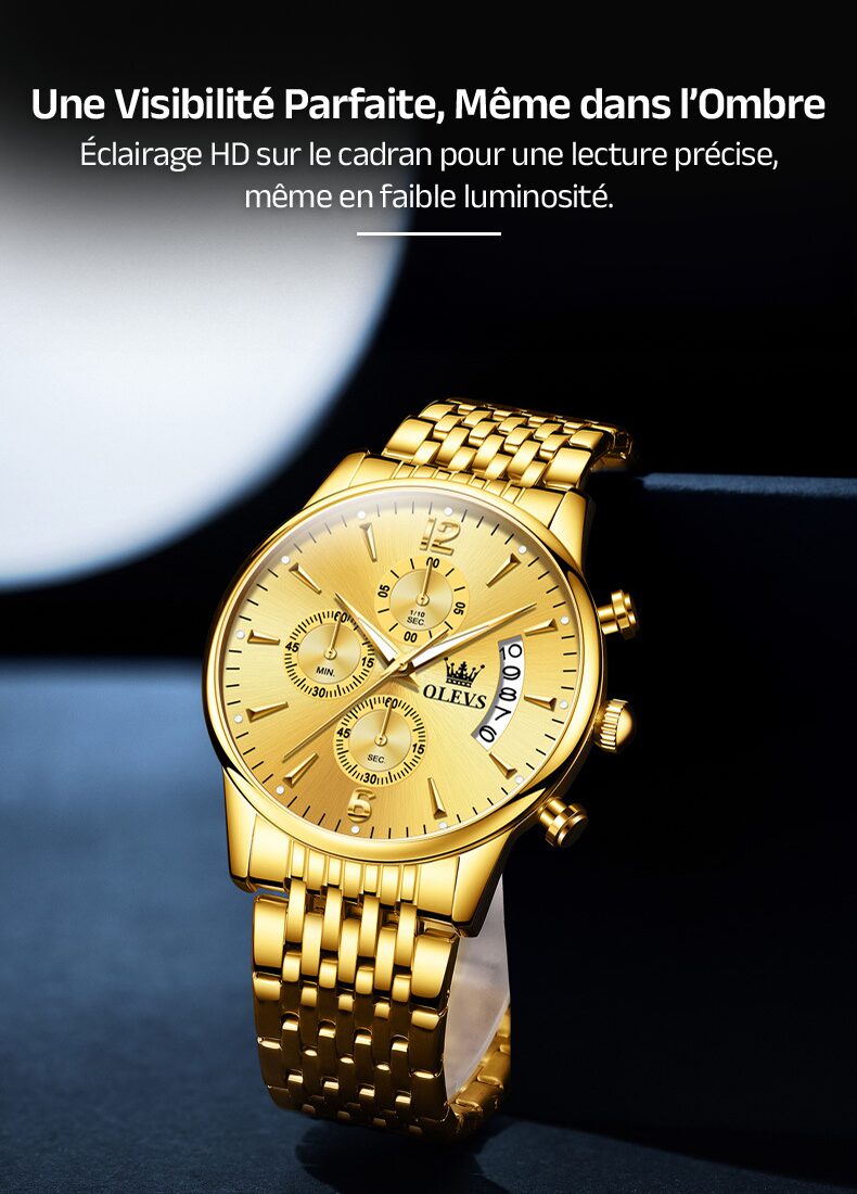 Reloj Masculino Gold Quartz - Clube Boss