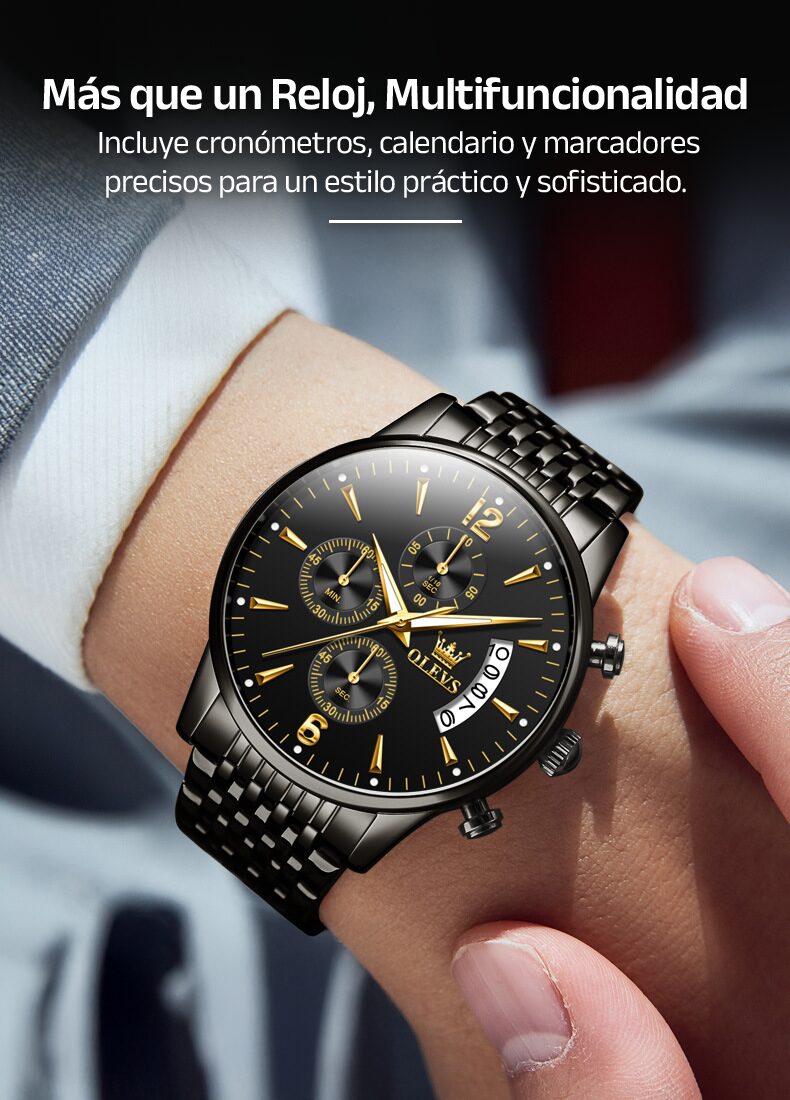 Reloj Masculino Gold Quartz - Clube Boss